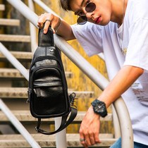 Mens chest bag tide men Korean version of shoulder bag outdoor sports leisure wild boys shoulder bag back cross bag