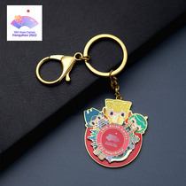 Mascot soft enamel rotating keychain Featured event souvenirs Decorative gifts Hangzhou Asian Games