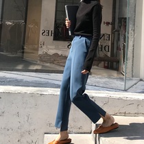 Smoke Pipe West Clothing Pants Woman Spring Fall Feeling Little Sub Loose High Waist Display Slim Straight Drum Pants Work Professional Casual Pants