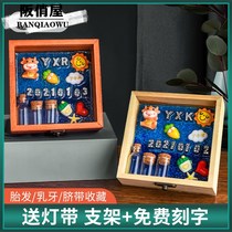 Baby fetal hair souvenir making diy material package homemade baby fetal hair umbilical cord deciduous teeth storage collection box