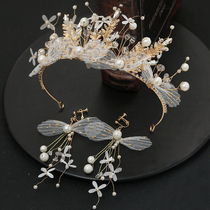 Bride's Crown Hair Accessories Atmosphere Silk Super Sensen Japanese-Korean Hair Hoop Wedding Yarn Dress Birthday Mori Headdress