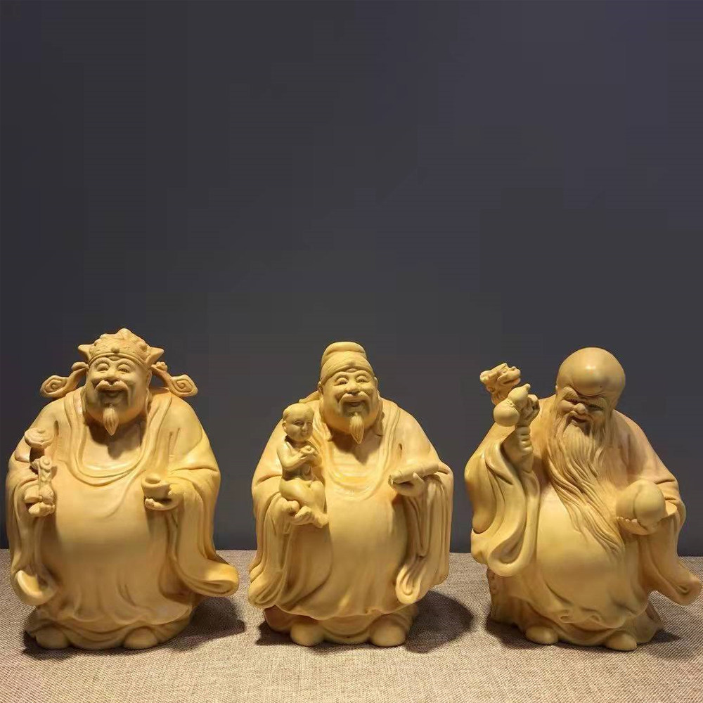 黄杨木福禄寿雕刻摆件-黄杨木福禄寿雕刻摆件促销价格、黄杨木福禄寿
