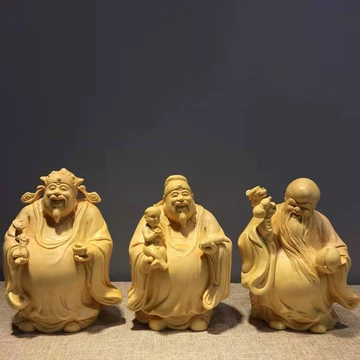 黄杨木福禄寿雕刻摆件-黄杨木福禄寿雕刻摆件促销价格、黄杨木福禄寿