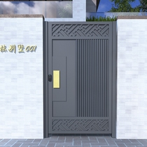 Aluminium Art Villa Gate Single Double Open Aluminum Alloy Countryside Zinc Alloy Iron Art Door Shutter Electric Garden Courtyard Iron Door