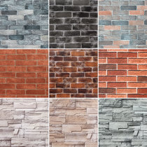 Brick wallpaper self-adhesive wall skirt hotel commercial restaurant antique decorative stickers 3d three-dimensional background wallpaper waterproof and moisture-proof