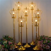 Wedding props Crown diamond road guide lamp Wrought iron geometric lighting ornaments Wedding catwalk decoration scene layout