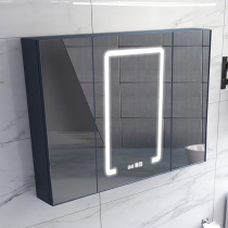  Space aluminum bathroom mirror cabinet Smart bathroom mirror with separate shelf with light wall-mounted storage cabinet