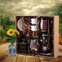 Siphon coffee pot set grinder manual siphon pot gift box retro mill coffee machine home small