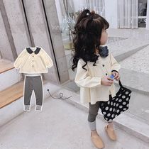 Girl Suit Autumn Clothing 2021 New Female Baby Foreign Air 1 Spring Autumn 2 Two Sets Trendy 3 Year Olds Korean Version Tide 5