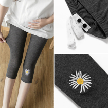 2021 plus size pregnant women summer clothes seven points leggings outside wear summer shorts thin size 200 Jin stretch pants