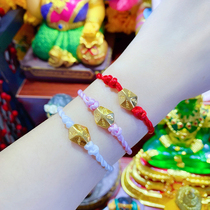 Thai Crafts in Thailand The Buddha is true to the truth Azanyou. Small Golden Pants Hands Rope Craft Jeong Foshan Mens and Mens Fashion Handchain