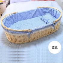 *Fuji baby cradle bed in car pacifies sleeping basket baby bed newborn hands basket solid wood cradle cradle