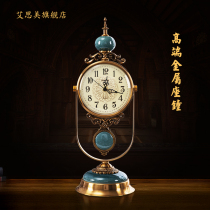 High-end European light luxury decoration clock desktop table top decorations ornaments watch living room clock American sitting clock