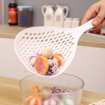 Simple noodle colander large filter net food grade nylon high temperature resistant pot round fence frying net spoon