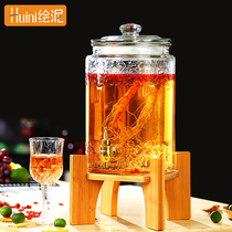 Bubble wine glass bottle thickened household empty wine cans 5kg 10 20 large wine jar sealed ginseng special wine bottle
