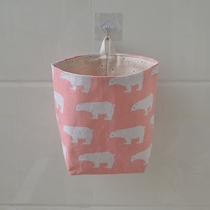  Toilet paper bedside toilet storage storage basket bag Toilet storage bag hanging bag Toilet paper fabric hanging bag