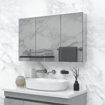  Simple modern bathroom mirror cabinet Wall-mounted custom bathroom bathroom separate bathroom cabinet Stainless steel mirror cabinet