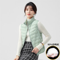 golf clothing light down vest women winter warm inner tank outside wearing golf waistcoat short coat women