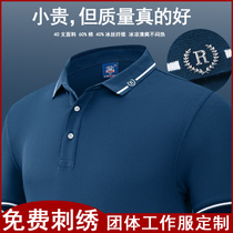 Enterprise high-end polo shirt custom team work clothes cultural shirt summer short-sleeved private custom t-shirt printing logo