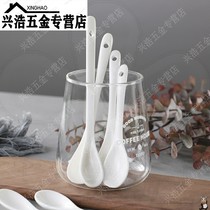 Ceramic coffee spoon Kitchen small seasoning seasoning spoon short handle small salt spoon creative cute long handle mixing spoon