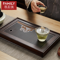Tea Tray Home Bubble Tea Tray Bamboo Tray Office Simple Water Drainage Tray Kung Fu Tea Set Dry Brew Small Tea Stand