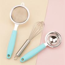Egg white egg yolk separation egg beater household baby food supplement colander steamed egg liquid filter screen tool three-piece set