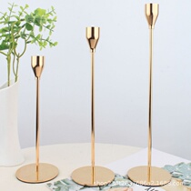 Eurostyle Candleholder Pendulum with small candlestick table Western Dining Romantic Candlelight Dinner Three set Pendulum Wedding Plated Pendulum