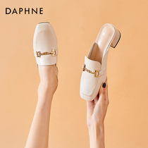 Daphne Baotou half slippers women wear 2021 new summer Muller shoes with thick heel women cool drag