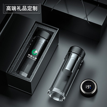 Smart double-layer glass custom logo printed water cup custom opening gift custom teacup advertising cup