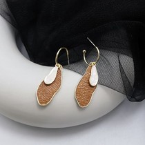  S925 silver needle Korean retro temperament geometric earrings earrings earrings female French high-end ins earrings earrings A62