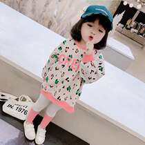 Girls spring suit suit 2021 New Korean version of foreign-style net red childrens spring and autumn female baby two-piece tide