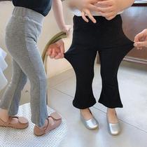 Girls punch pants girls baby horn trousers 2022 new spring and autumn thin menu dress pants for girls
