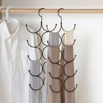 Longyitang scarf shelf hanging towel rack big ring Tie Rack belt adhesive hook multifunctional hanger storage rack
