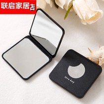 Small mirror carry mini makeup mirror double-sided portable student holding folding mirror home small female