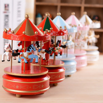 Sky City Carousel Music Box Couple creative Birthday gift European-style spire clockwork Music Box