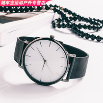Watch male middle school student waterproof Korean version of the simple temperament trend automatic non-mechanical sports personality mens watch Quartz watch