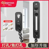 Toilet security door chain lock safety chain accessories room portable toilet black simple hotel door