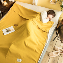 Hotel Sepal sleeping bag Single pure cotton Four Seasons universal adult men travel bed linen covered with hood one-piece Hostel Guest House