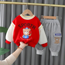 Boy Trends Spring Dress Ocean Gas 2 Children Clothes Spring Autumn Money Baby Two Sets Children Clothing 1 Year Old Baby Spring Suit