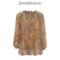 Zimmermann Official flagship Store (New product launch)Concert strap detail Womens shirt