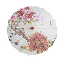 Mini hand-painted mall ceiling decoration umbrella oil paper straight pole ancient style gift craft umbrella performance props Dance Umbrella performance props Dance Umbrella