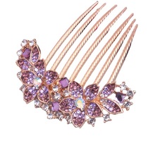 Ethnic Diamond retro comb hair accessories seven-tooth hair comb Diamond ancient wind headdress wedding plate hair clip