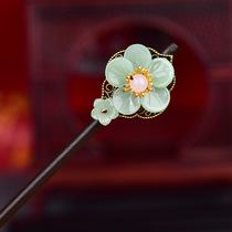 Night market glazed flower ancient style hairpin female hair hairpin hairpin headdress ancient costume Hanfu jewelry
