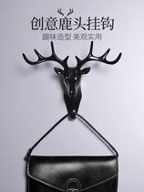 Deer Head Deer Antlers Wall Personality Key Frame Eurostyle Home Decoration Hook Wall Shelve Wall Wall Creativity