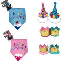 Pet hat cat cute funny Teddy photo props dog decorations birthday triangle towel saliva towel