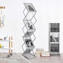 a4 aluminum alloy data rack folding display rack transparent acrylic propaganda rack magazine rack foldable
