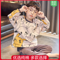 Childrens pajamas boys spring and autumn cotton home clothes parent-child winter clothes long sleeve trousers boys new set