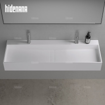 Italian hidenana artificial stone one-piece basin Nordic simple wall wash basin thin side square upper basin