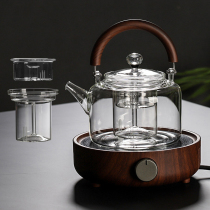 Walnut electric pottery stove household pot heat-resistant glass steam steam teapot tea cooker Japanese thick lifting beam kettle