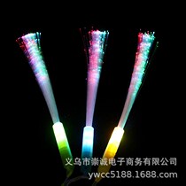 LED Flash Optical Fiber Stick Star Moon Bar Bubble Stick threaded rod Button switch Three-function Luminous Fiber Stick